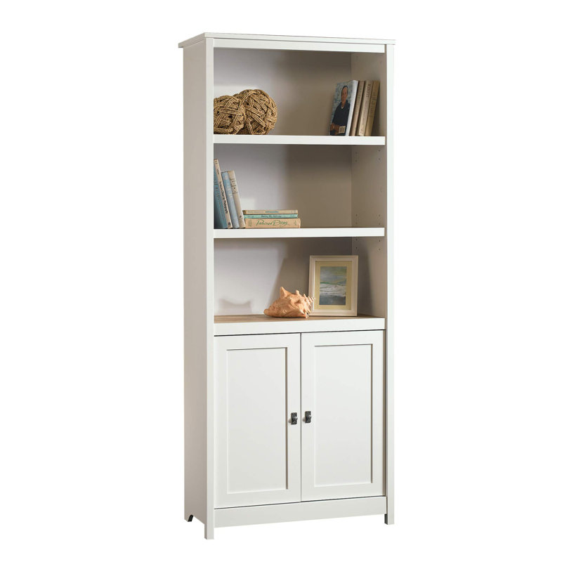 Wayfair white bookcase with doors sales